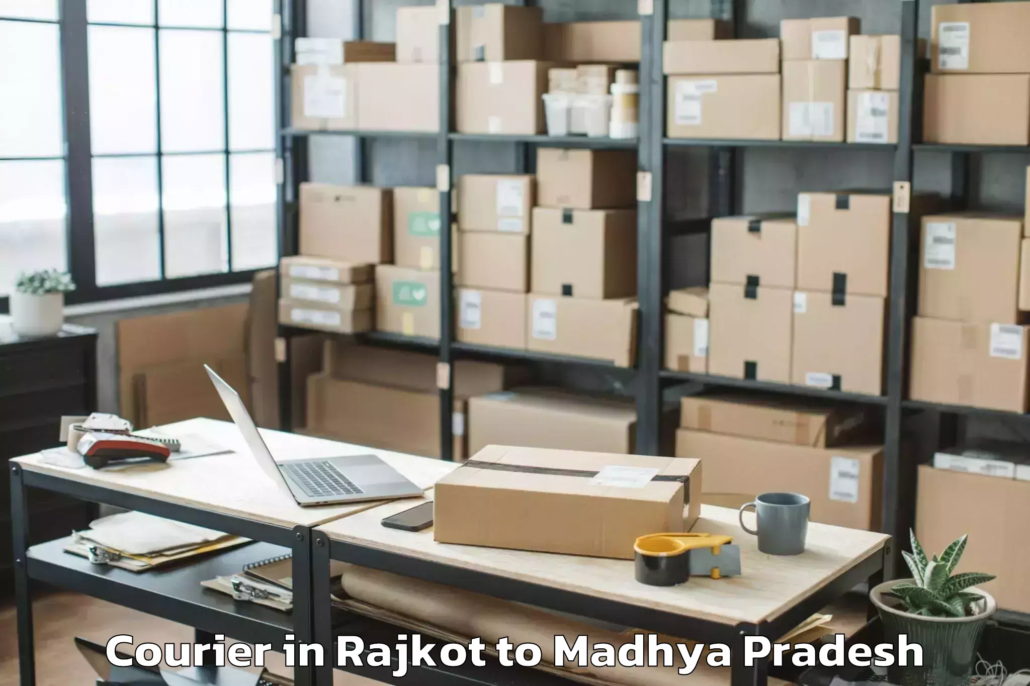 Hassle-Free Rajkot to Maharajpur Courier